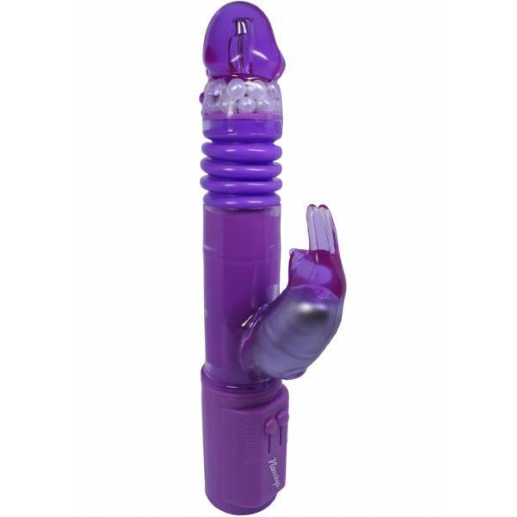 Deep Stroker Rabbit Vibe With Clit Stimulator - Purple - Nasstoys