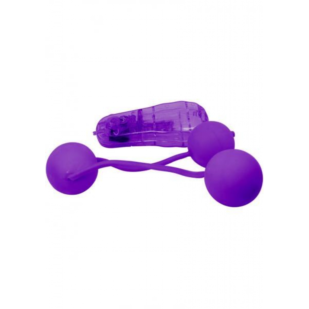 Real Skin Ben Wa Balls Vibrating Purple - Nasstoys