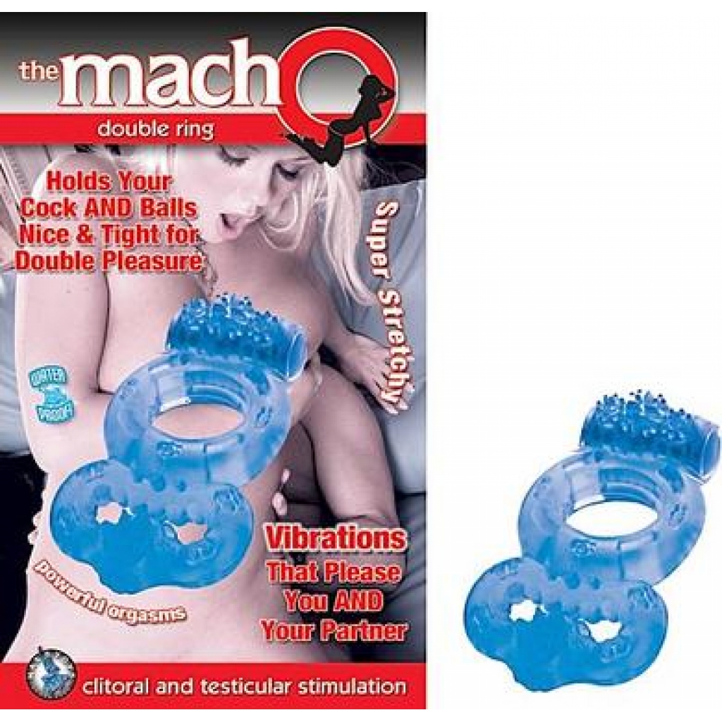 Shaft and Balls Macho Double Ring Blue - Nasstoys