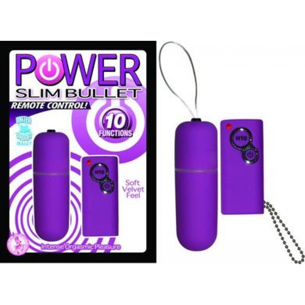 Power Slim Bullet Remote Control Purple - Nasstoys