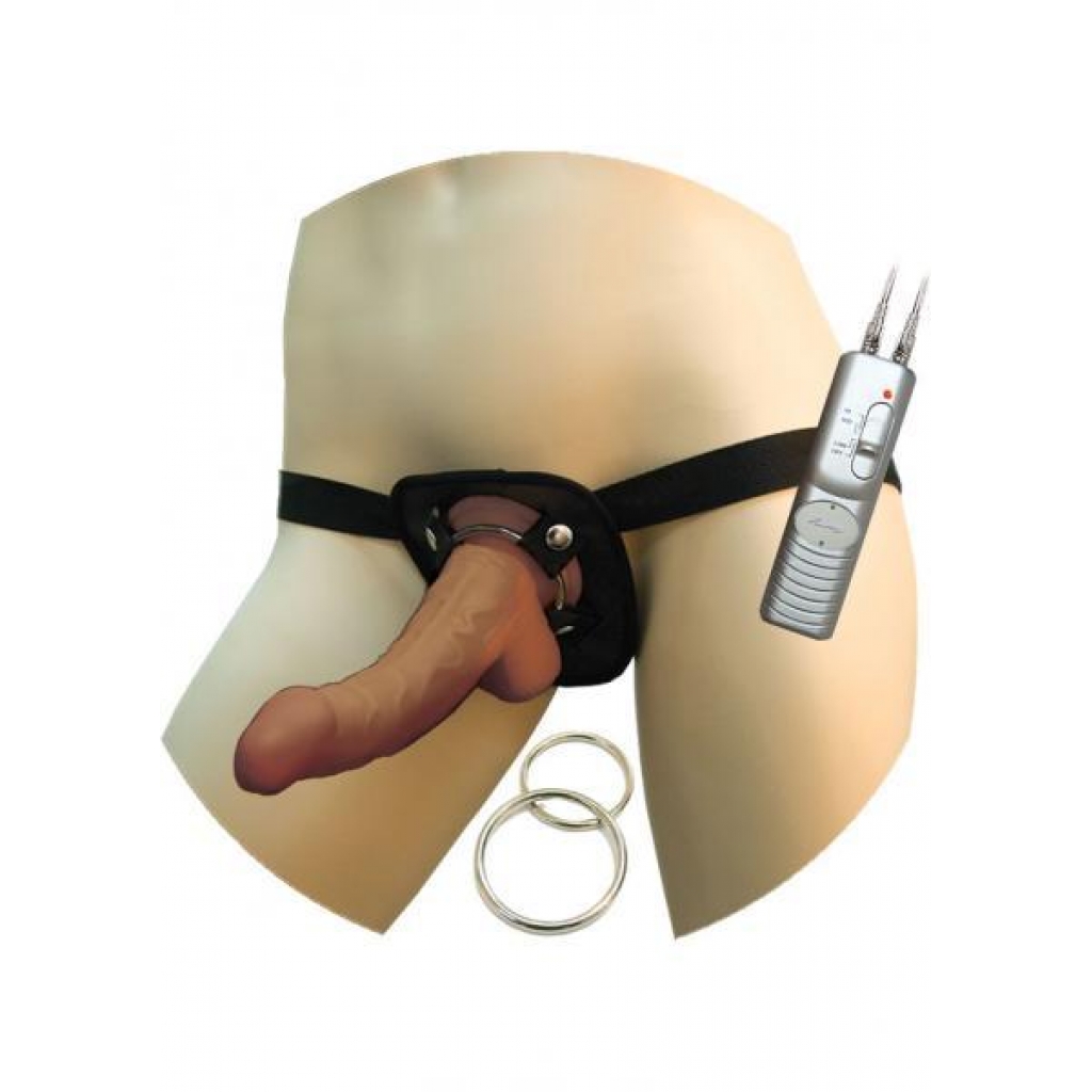 Latin American Whoppers 8in Vibrating Dong With Universal Harness - Nasstoys