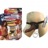 Real Skin Afro American Whoppers Vibrating 8 Inch Dong With Harness - Brown - Nasstoys