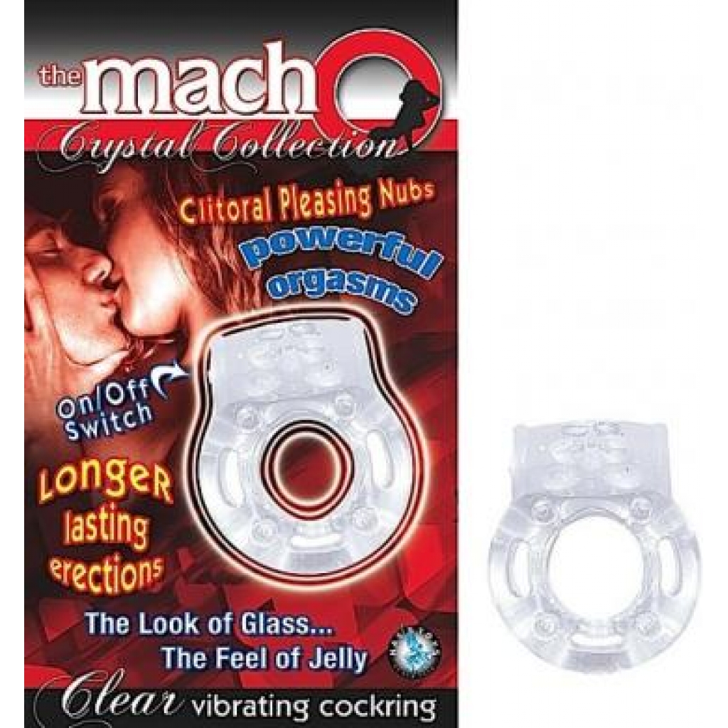Macho Crystal Cockring Clear Vibrating - Nasstoys