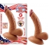 Latin American Mini Whopper 4 inches Curved Dong, Balls Brown - Nasstoys