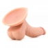 All American Mini Whoppers 5 inches Curved Dong, Balls Beige - Nasstoys