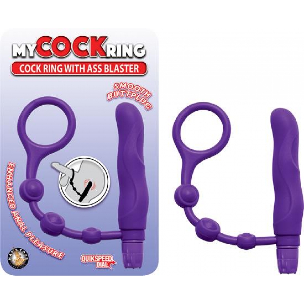 My Cockring With Ass Blaster Purple - Nasstoys
