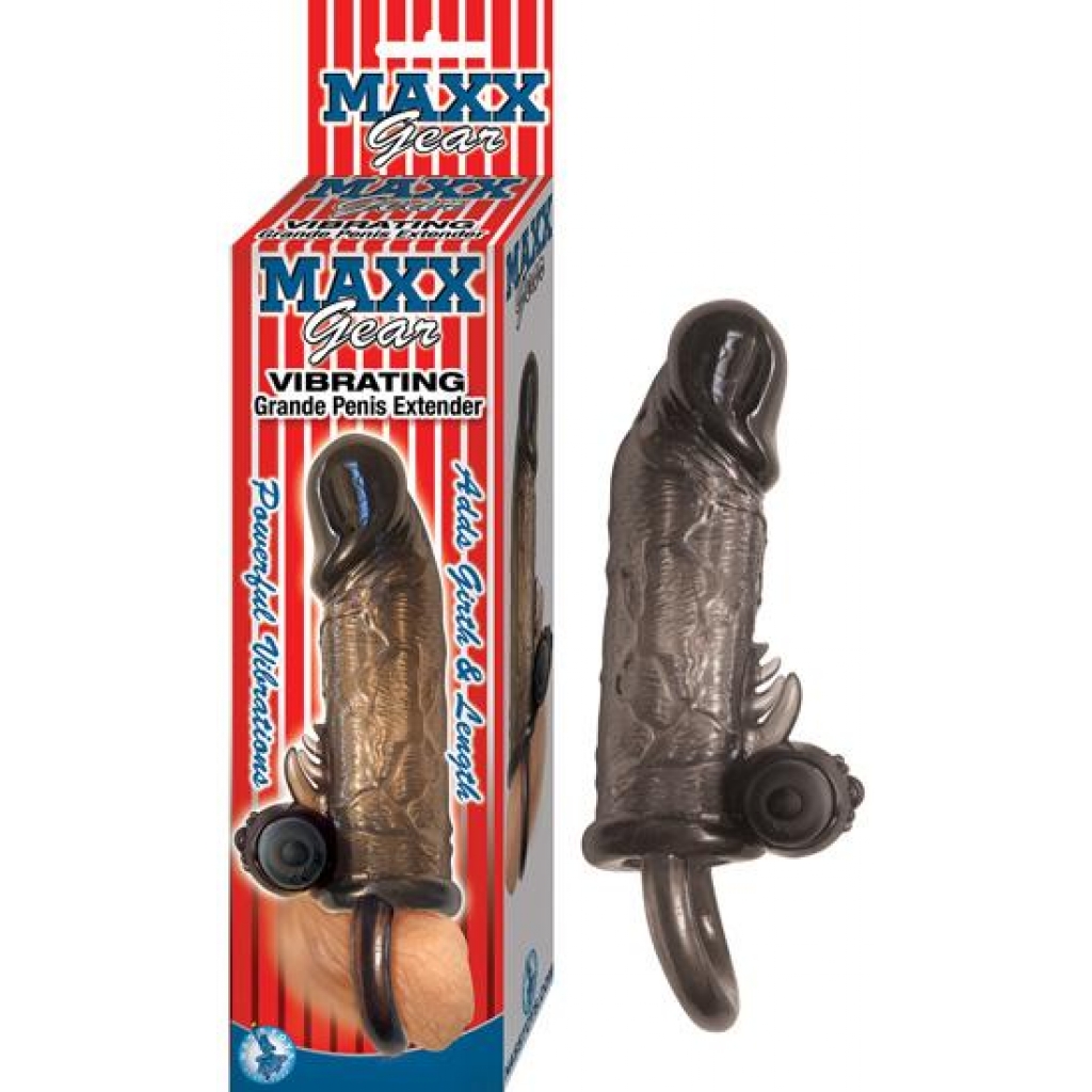 Maxx Gear Vibrating Grande Penis Extender Black - Nasstoys