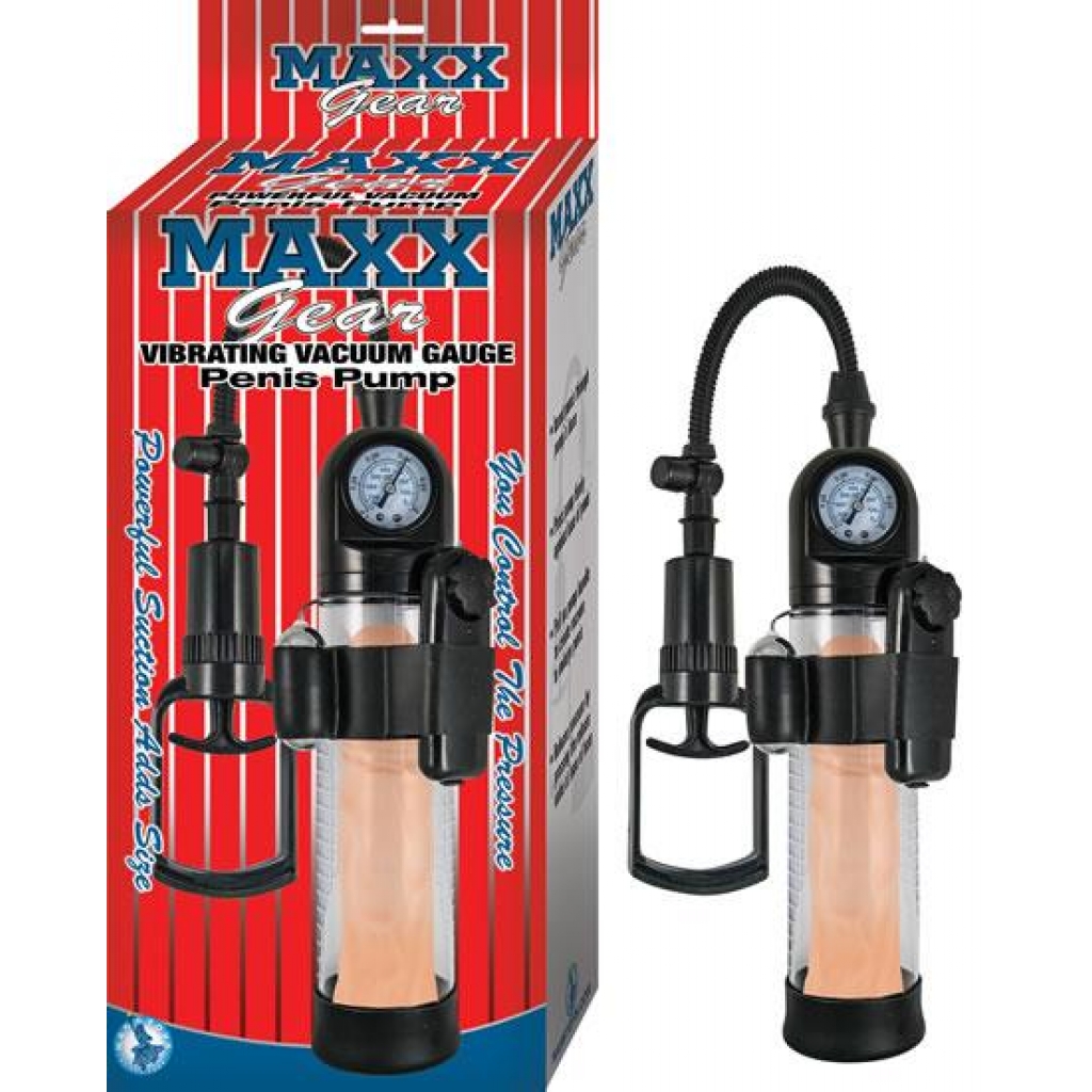 Maxx Gear Vibrating Vacuum Gauge Penis Pump - Nasstoys