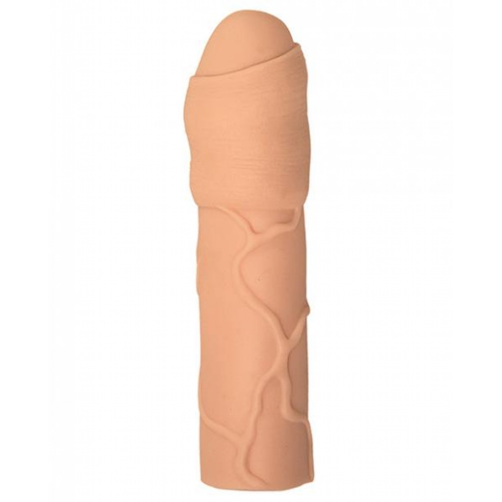 Natural Realskin Uncircumcised Xtender Vibrating Beige - Nasstoys