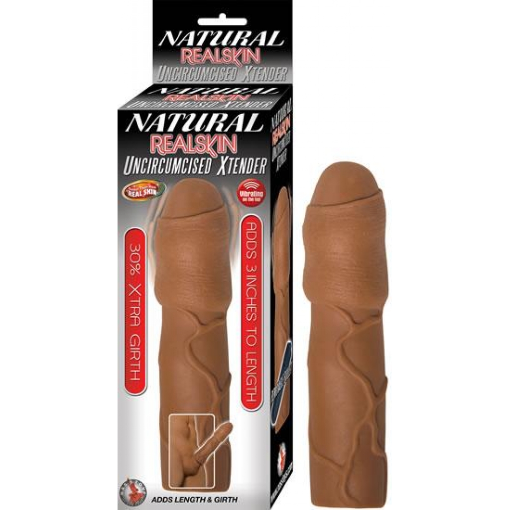 Natural Realskin Uncircumcised Xtender Brown - Nasstoys