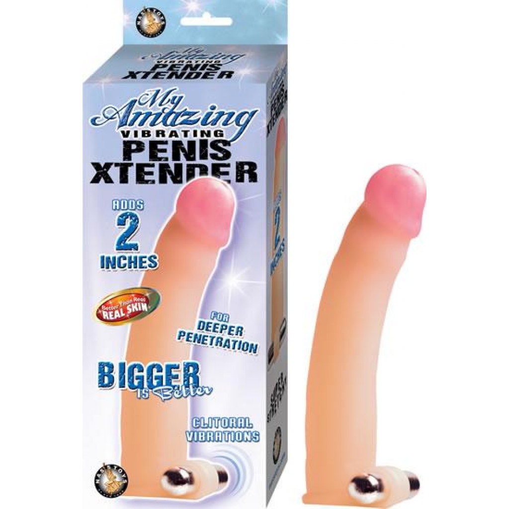 My Amazing Vibrating Penis Xtender Beige - Nasstoys