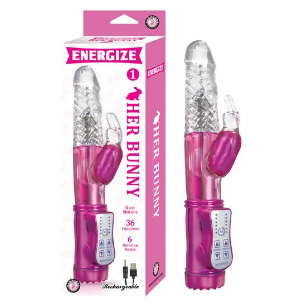 Energize Her Bunny 1 Pink Rabbit Vibrator - Nasstoys