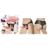 All American Whoppers 5 inches Curved Dong Balls Beige & Universal Harness - Nasstoys