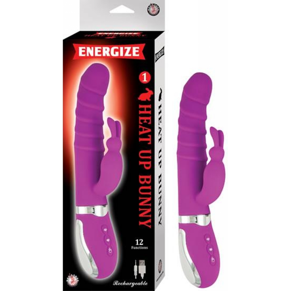 Energize Heat Up Bunny 1 Purple Rabbit Vibrator - Nasstoys