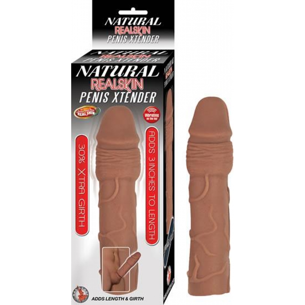 Natural Realskin Penis Extender Brown Extension - Nasstoys