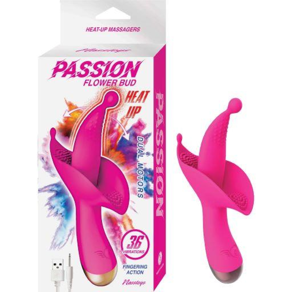 Passion Flower Bud Heat Up Massager Pink - Nasstoys