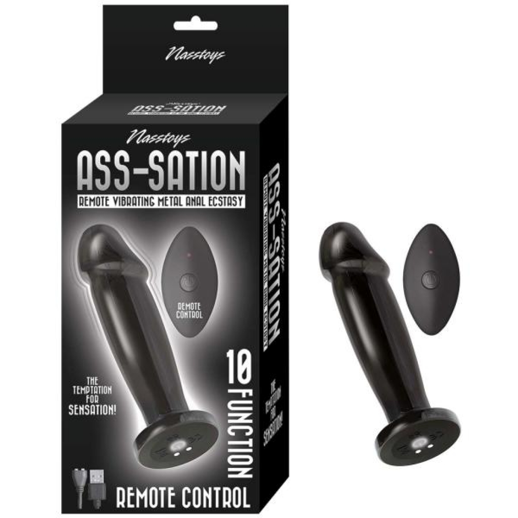 Ass-sation Remote Vibrating Metal Anal Ecstasy Black - Nasstoys
