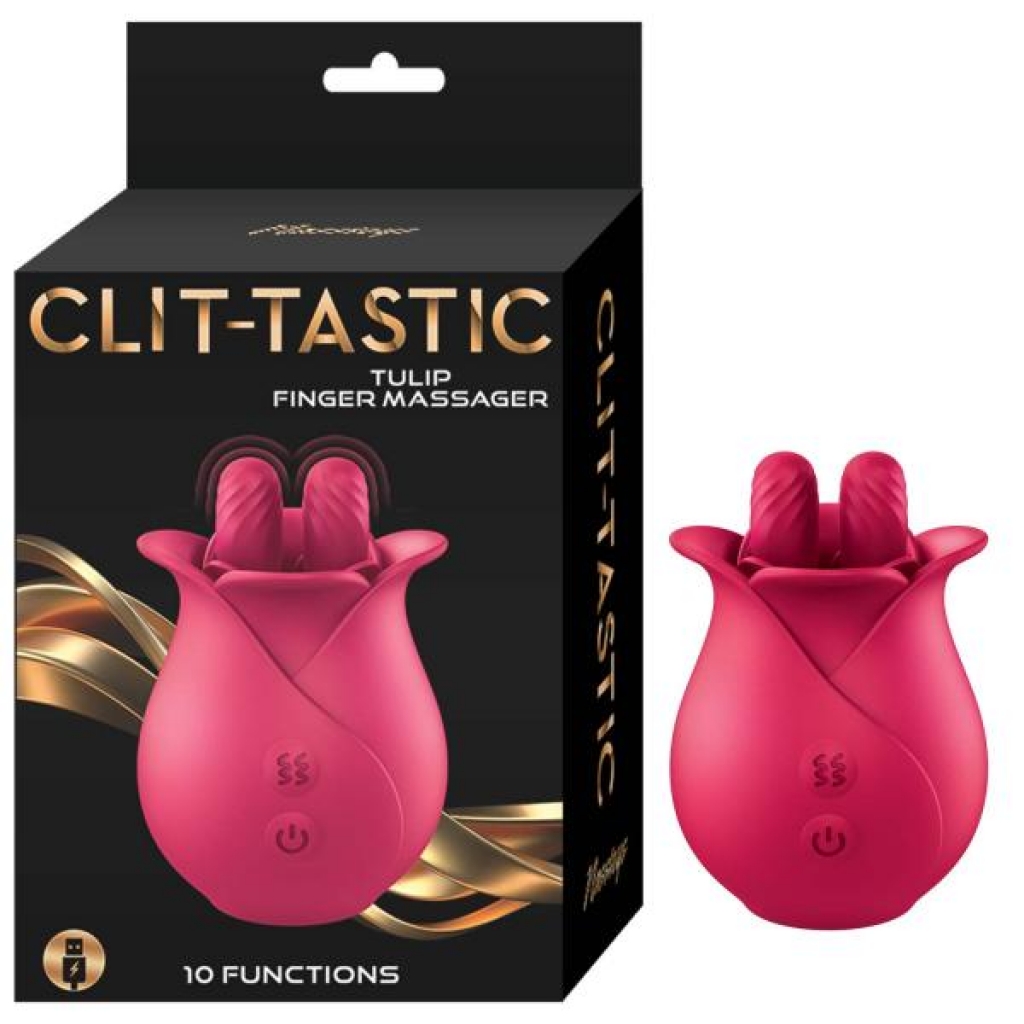 Clit-tastic Tulip Finger Massager Red - Nasstoys