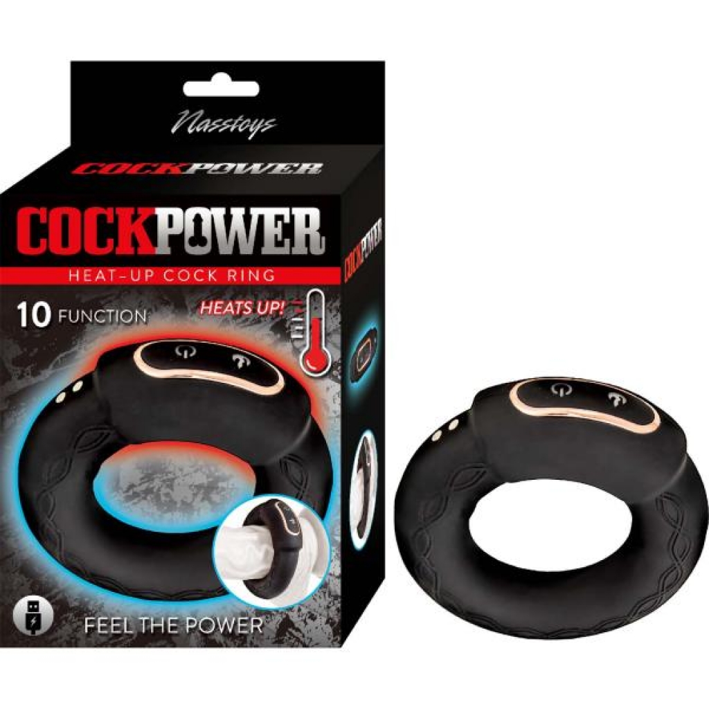 Cockpower Heat Up Cock Ring Black - Nasstoys
