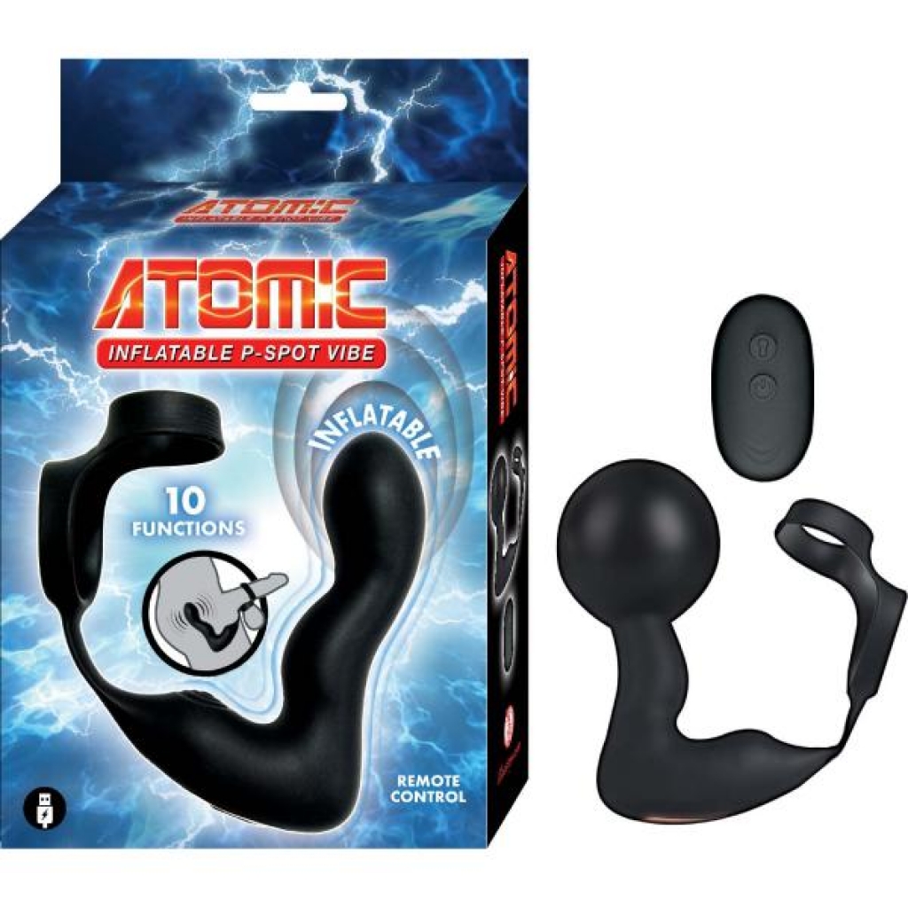 Atomic Inflatable P-spot Vibe Black - Nasstoys
