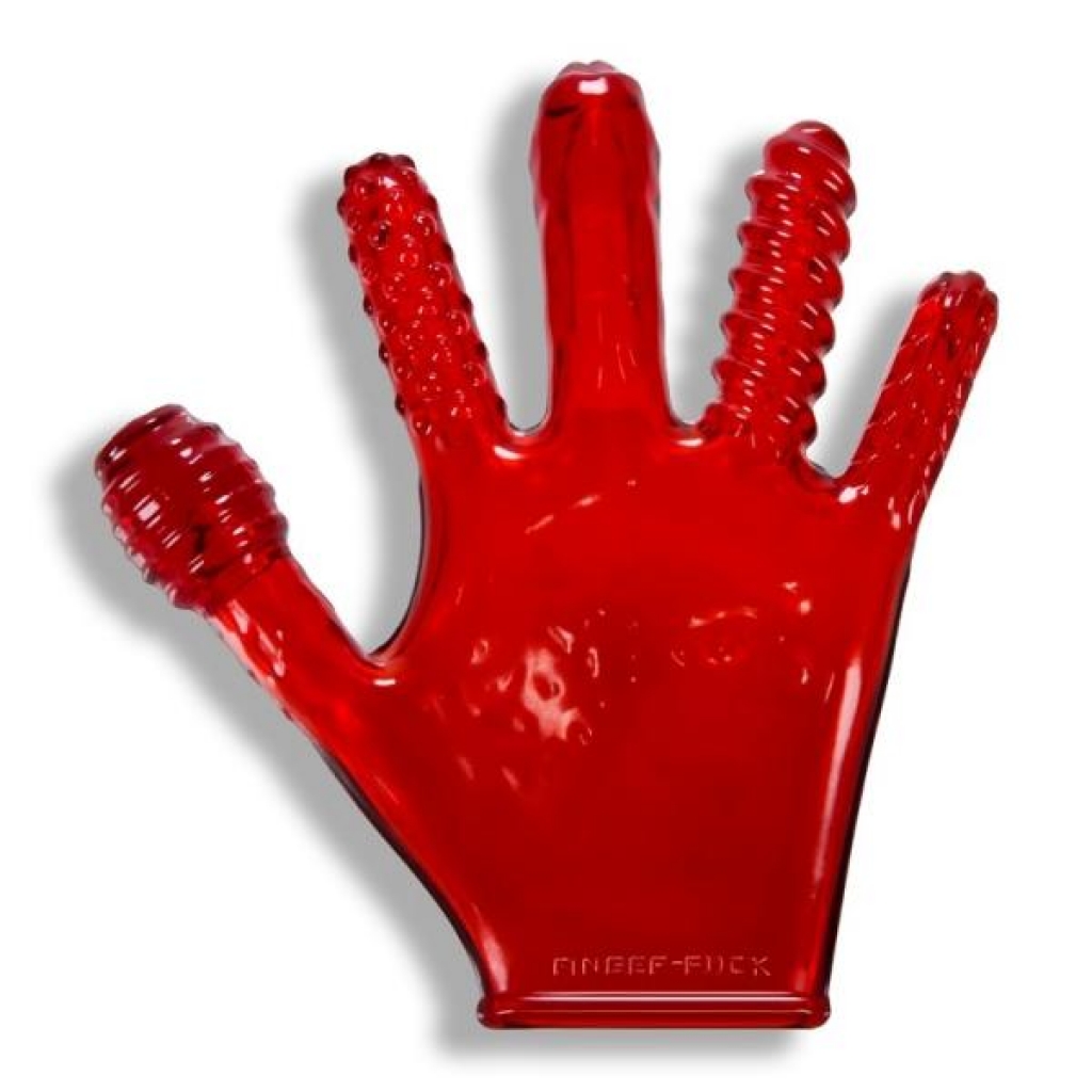 Finger Fuck Glove Clear Red (net) - Oxballs