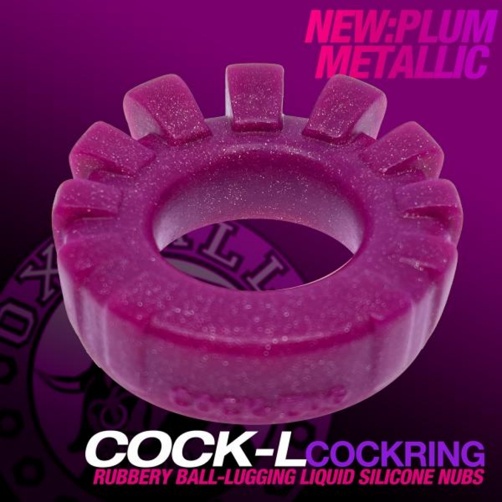 Cock-lug Lugged Cockring Plum (net) - Oxballs