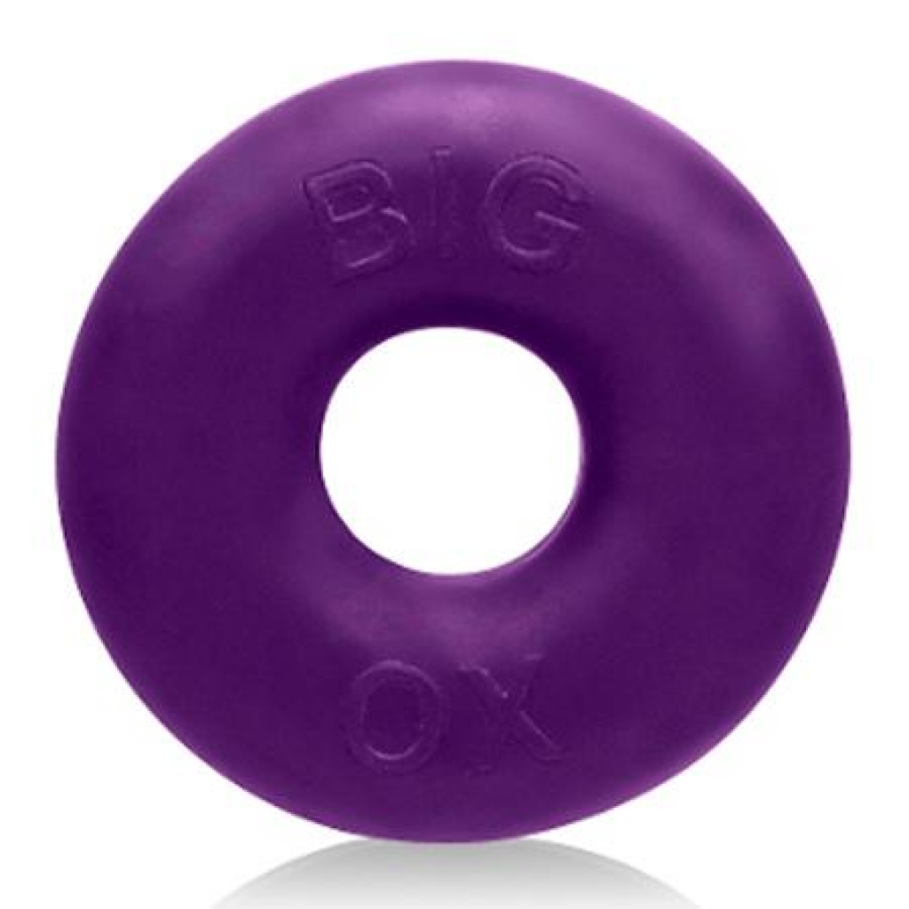 Big Ox Cockring Silicone/tpr Blend Eggplant Ice (net) - Oxballs