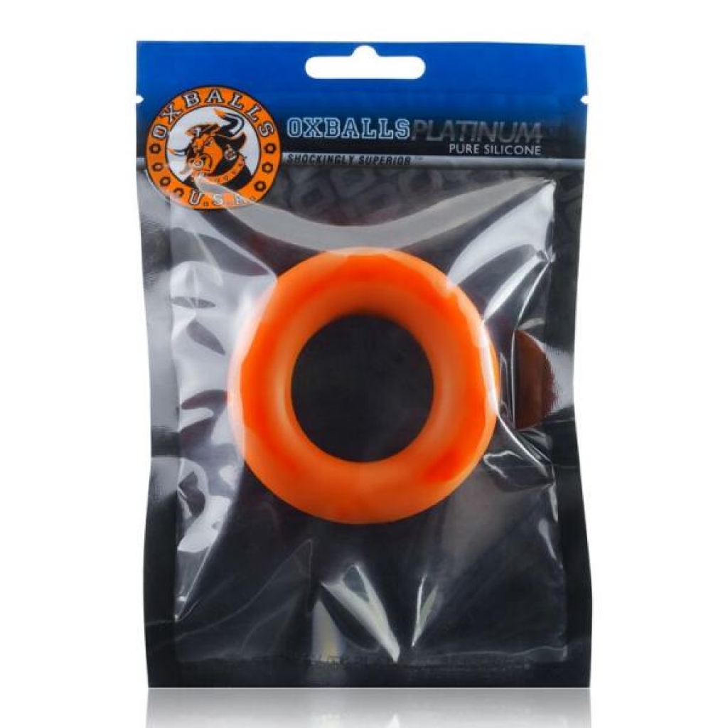 Cock-t Small Comfort Cockring Atomic Jock/oxballs Silicone Smoosh Orange(net) - Oxballs
