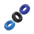Hunkyjunk Huj C-ring 3pk Blue/ Multi (net) - Oxballs
