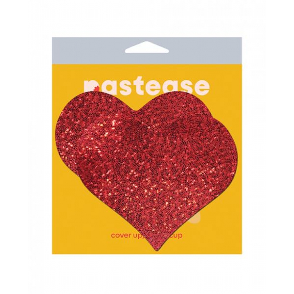 Pastease Heart Glitter Red Fuller Coverage - Pastease