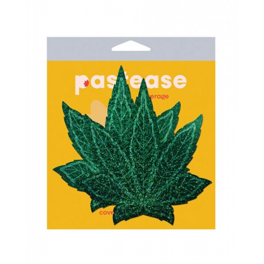 Pastease Pot Leaf Glitter Green Fuller Coverage - Pastease