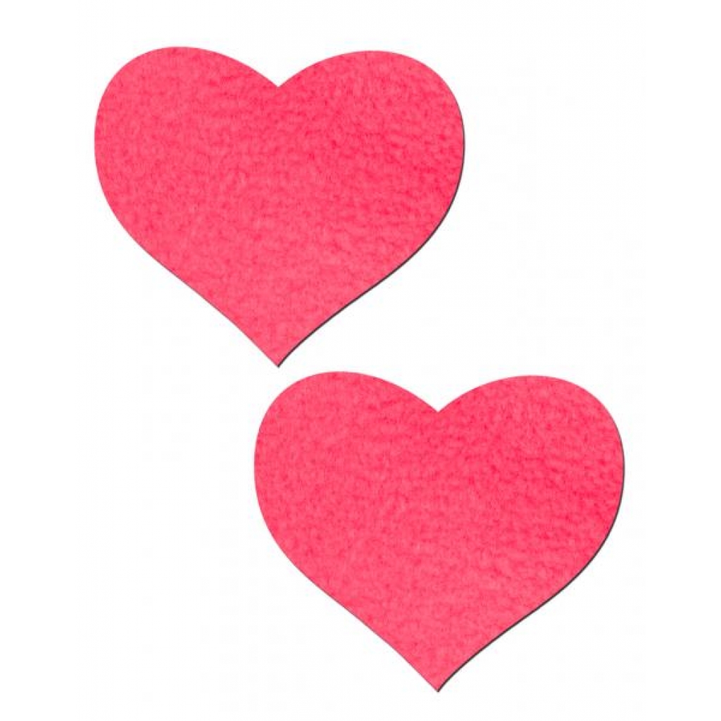 Heart Neon Pink Pasties O/S - Pastease