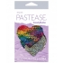 Pastease Rainbow & Silver Glitter Heart Nipple Pasties - Pastease