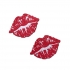 Pastease Sparkly Red Kissing Lips Pasties - Pastease