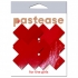 Pastease Petite Plus X Faux Latex Red Crosses - Pastease