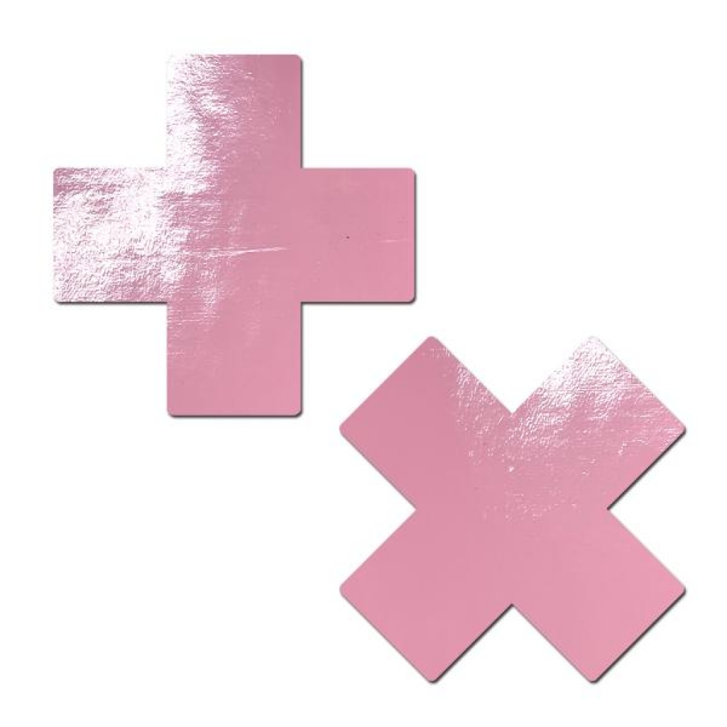 Pastease Plus X Faux Latex Baby Pink Crosses - Pastease