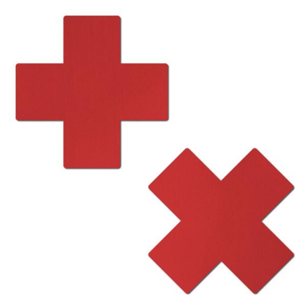 Pastease Plus X Faux Latex Red Crosses - Pastease
