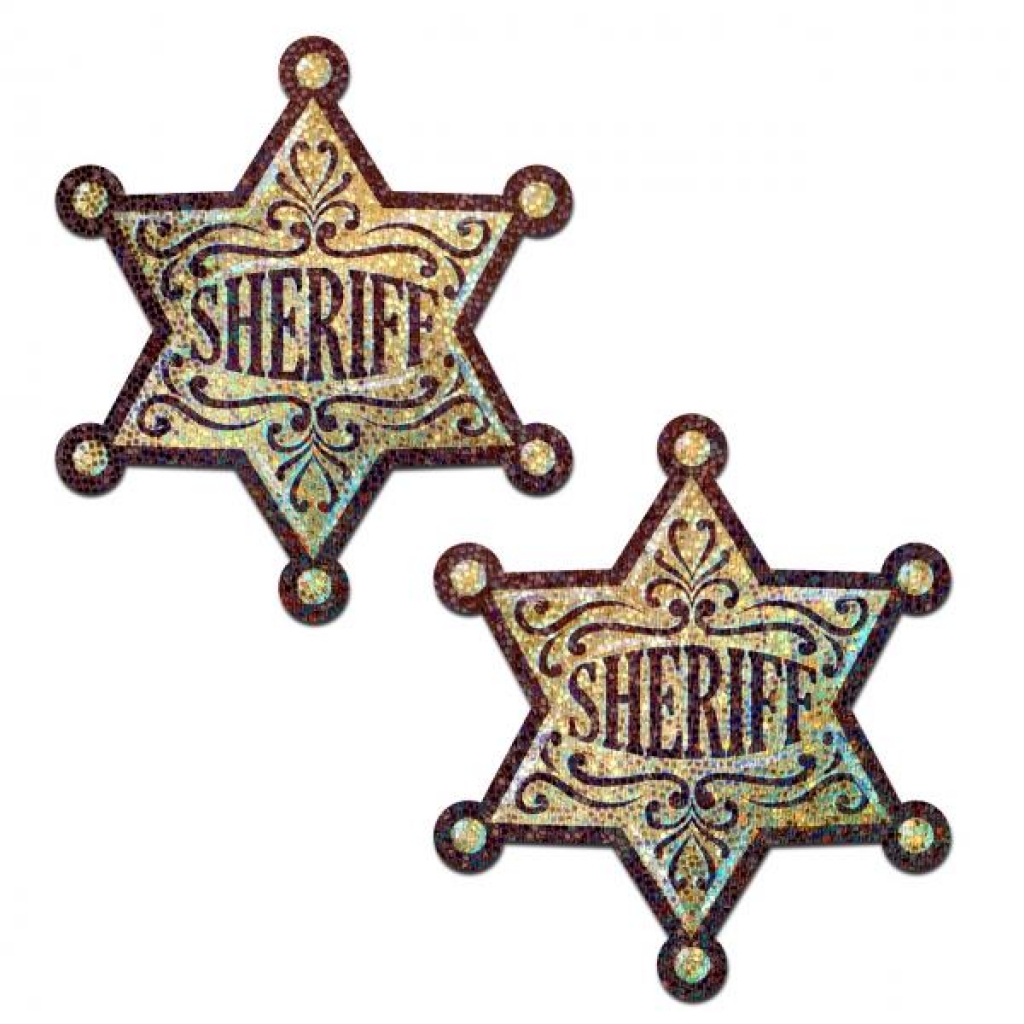 Pastease Sheriff Badge Gold Glitter - Pastease