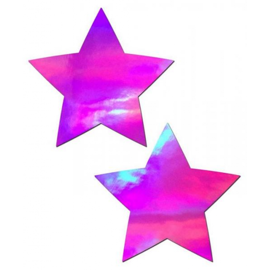 Pastease Holographic Star Pink Pasties O/S - Pastease