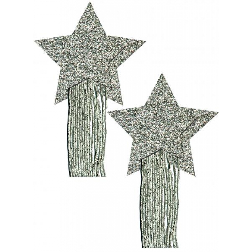 Star Tassel Silver Glitter Pasties O/S - Pastease