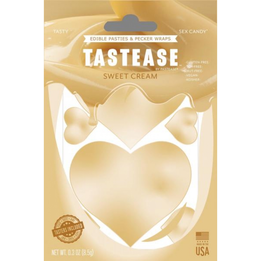 Tastease Sweet Cream Edible Nipple Pasties & Pecker Wraps - Pastease