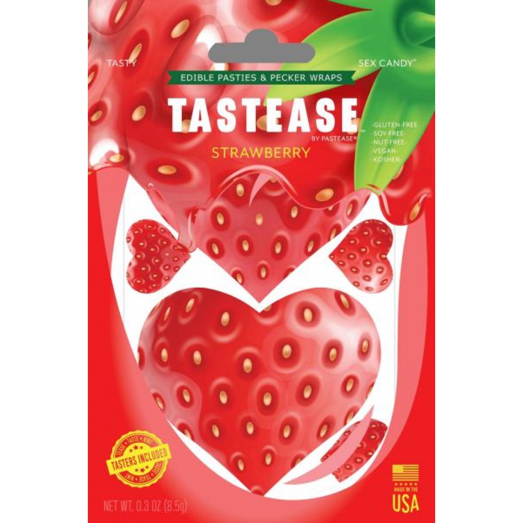 Tastease Strawberry Edible Nipple Pasties & Pecker Wraps - Pastease