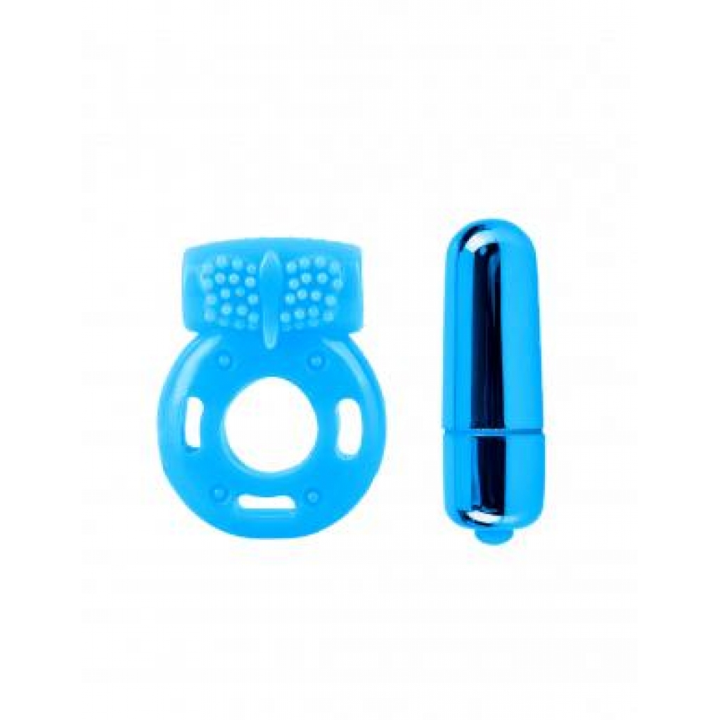Neon Vibrating Couples Kit Blue - Pipedream 
