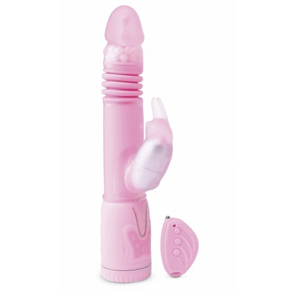 Remote Control Thrusting Rabbit Pearl Vibrator Pink - Pipedream