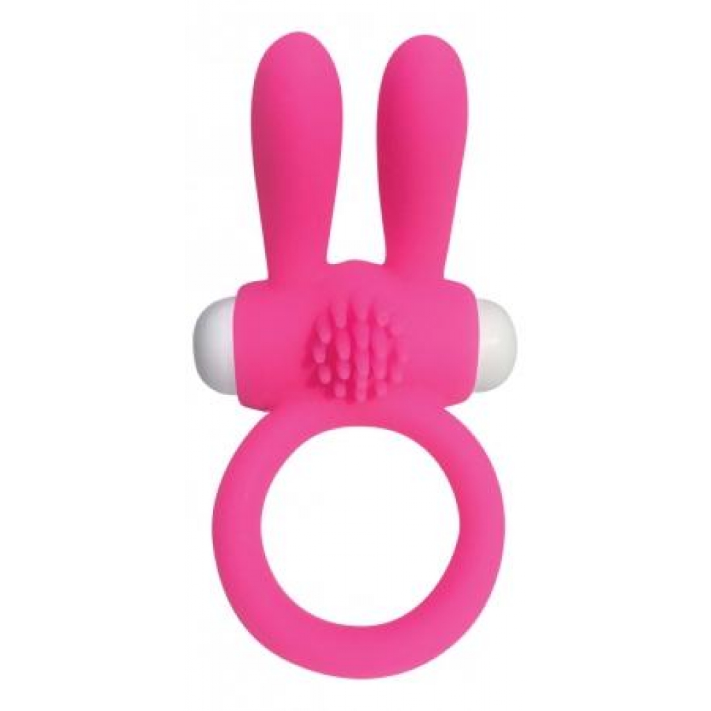 Neon Rabbit Ring Vibrator Pink - Pipedream