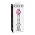 Icicles No.12 Pink Flower Glass Wand - Pipedream
