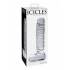 Icicles No. 63 Textured Glass Dildo With Balls 8.5