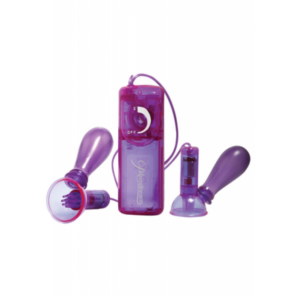 Vibrating Nipple Pumps Purple - Pipedream