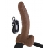 Fetish Fantasy 9 inches Vibrating Hollow Strap On W/Balls Brown - Pipedream