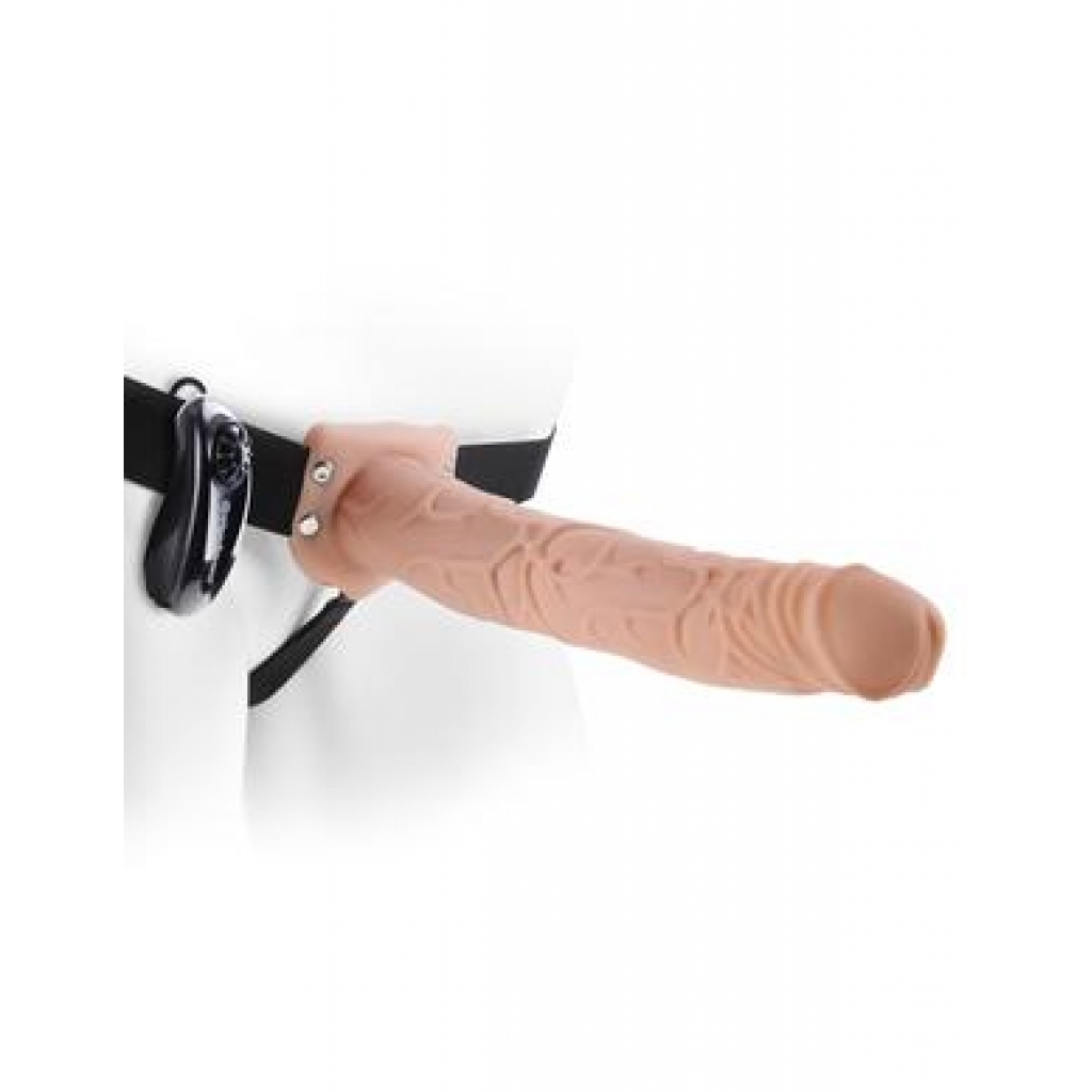 Fetish Fantasy 11 inches Vibrating Hollow Strap On Beige - Pipedream
